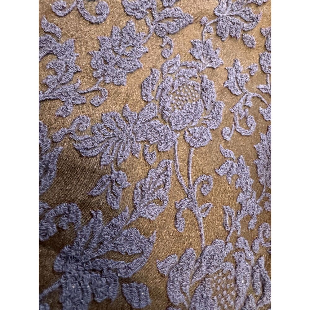 Soft Surroundings Blue Black Floral Jacquard Ankle Pants Petite 12P - Picture 9 of 10